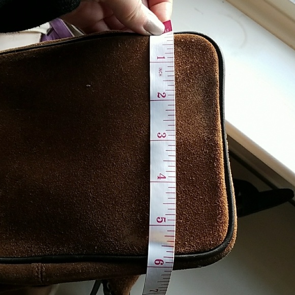 Express Brown Suede Handbag - Picture 6 of 7